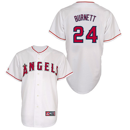 Sean Burnett #24 Youth Baseball Jersey-Los Angeles Angels of Anaheim Authentic Home White Cool Base MLB Jersey